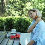 woman with neck pain